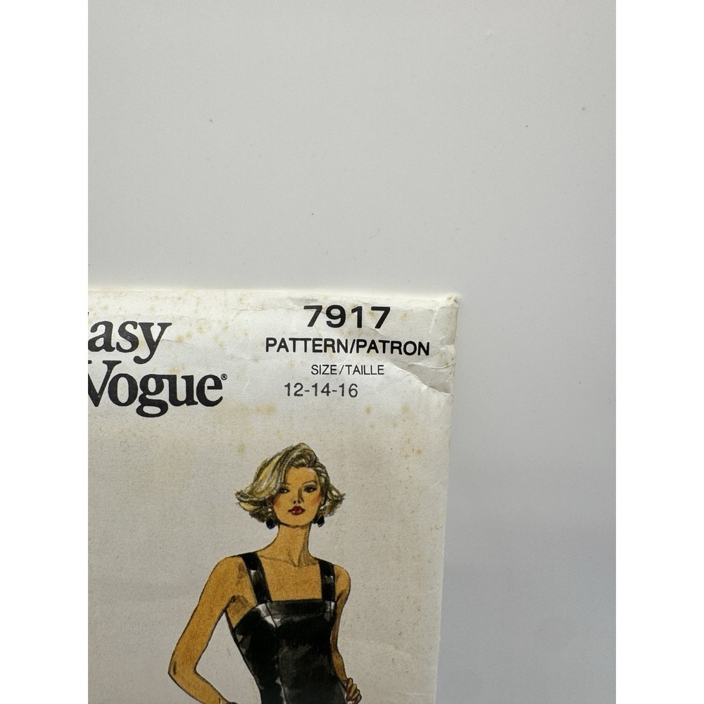 Vogue 7917 Very Easy Evening Gown Dress Pattern Sz 12-14-16 Uncut 1990 Formal - Picture 2 of 11